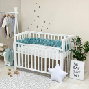 Protectie laterala patut bebe tripla menta inchis